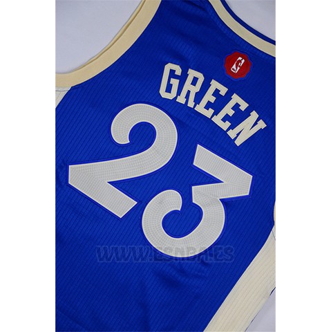 Camiseta Navidad 2015 Golden State Warriors Draymond Green #23 Azul